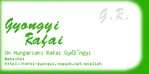 gyongyi rafai business card